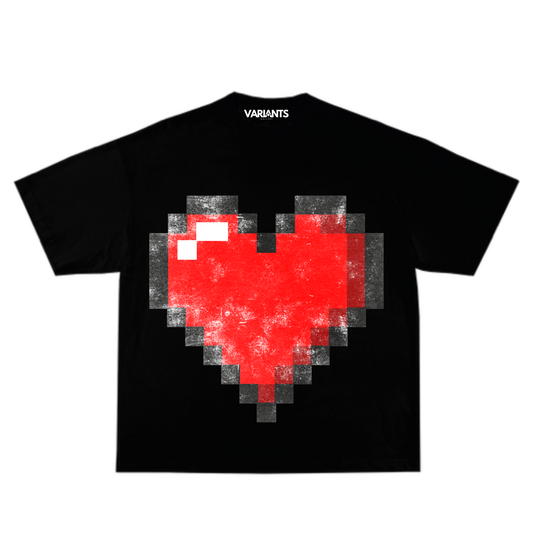 8BIT HEART TEE - RED