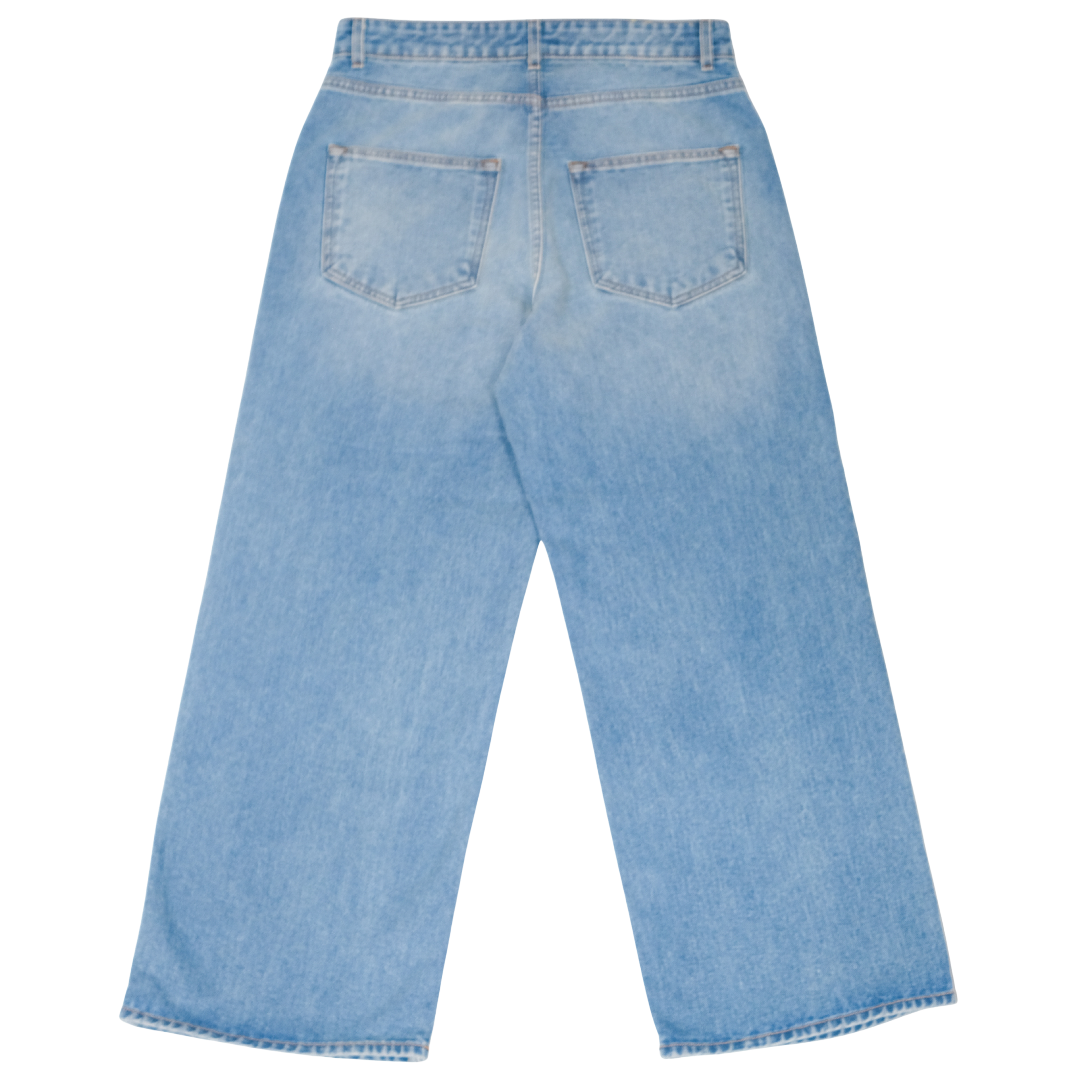 BLUE WASHED STRAIGHT DENIM