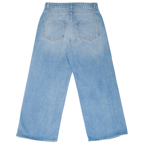 BLUE WASHED STRAIGHT DENIM